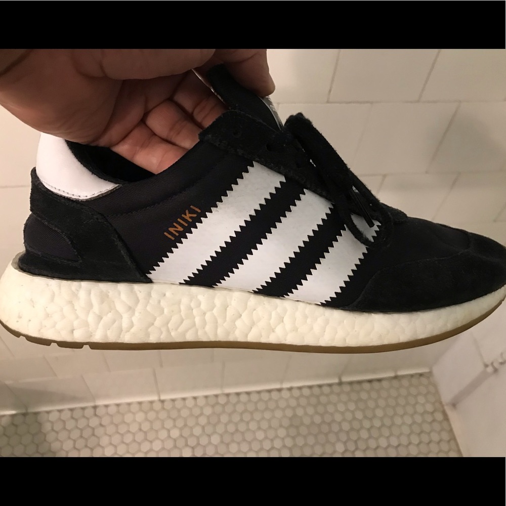 Adidas Iniki Runner size 10 black white